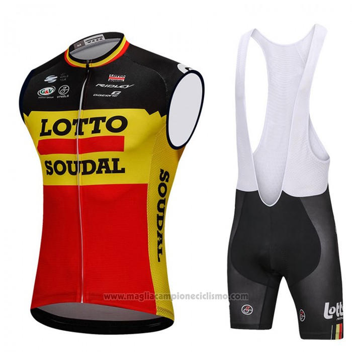 2018 Gilet Antivento Lotto Soudal Nero e Giallo